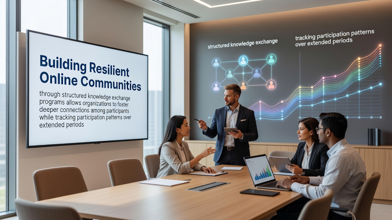Building Resilient Online Communities Through Structured Knowledge Exchange Programs
